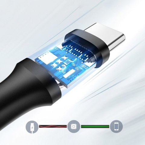 Kabel przewód USB 3.0 - USB-C 3A 1m czarny Kabel przewód USB 3.0 - USB-C 3A 1m czarny