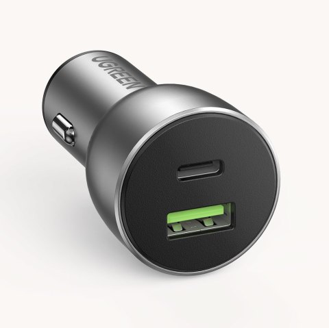 Ładowarka samochodowa USB i USB-C QC 3.0 PD 36W 3A szary Ładowarka samochodowa USB i USB-C QC 3.0 PD 36W 3A szary