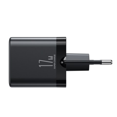 Ładowarka sieciowa 3x USB-A 17W 3.4A czarna Ładowarka sieciowa 3x USB-A 17W 3.4A czarna