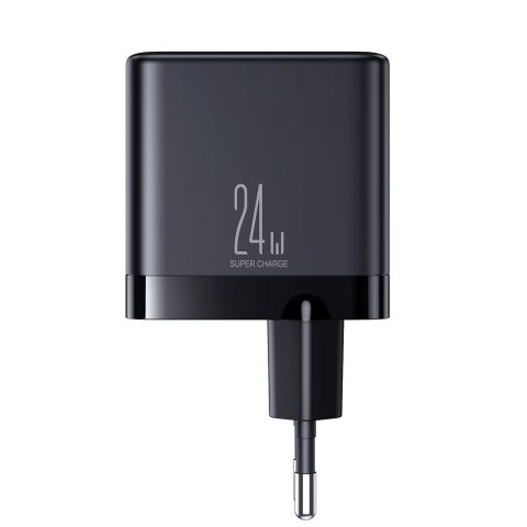 Ładowarka sieciowa 4x USB-A 24W 4.8A czarna Ładowarka sieciowa 4x USB-A 24W 4.8A czarna
