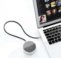 Płaski kabel przewód audio AUX 3.5 mm mini jack 5m srebrny