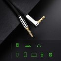 Płaski kabel przewód audio AUX 3.5 mm mini jack 5m srebrny