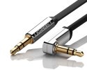 Płaski kabel przewód audio AUX 3.5 mm mini jack 5m srebrny