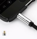 Płaski kabel przewód audio AUX 3.5 mm mini jack 5m srebrny