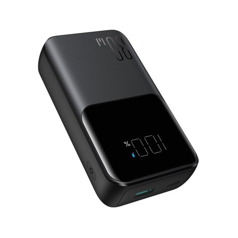 Powerbank 30W 10000mAh z wbudowanymi kablami iPhone Lightning i USB-C czarny Powerbank 30W 10000mAh z wbudowanymi kablami iPhone Lightning i USB-C czarny