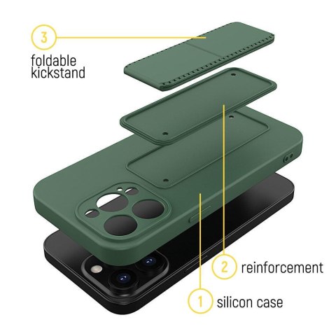 Silikonowe etui z podstawką iPhone 12 Pro Max Kickstand Case szare Silikonowe etui z podstawką iPhone 12 Pro Max Kickstand Case szare