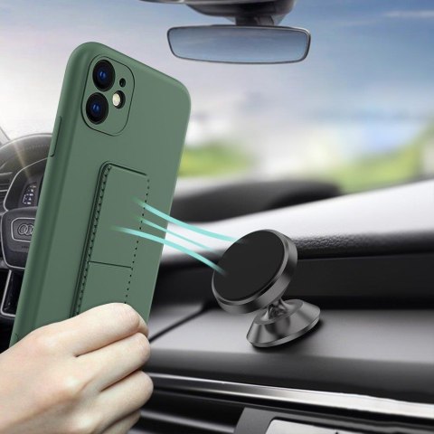 Silikonowe etui z podstawką iPhone 12 Pro Max Kickstand Case szare Silikonowe etui z podstawką iPhone 12 Pro Max Kickstand Case szare