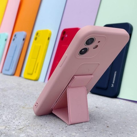 Silikonowe etui z podstawką iPhone 12 Pro Max Kickstand Case szare Silikonowe etui z podstawką iPhone 12 Pro Max Kickstand Case szare