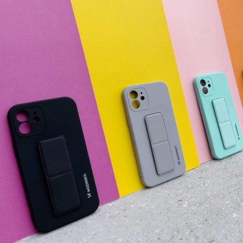 Silikonowe etui z podstawką iPhone 12 Pro Max Kickstand Case szare Silikonowe etui z podstawką iPhone 12 Pro Max Kickstand Case szare