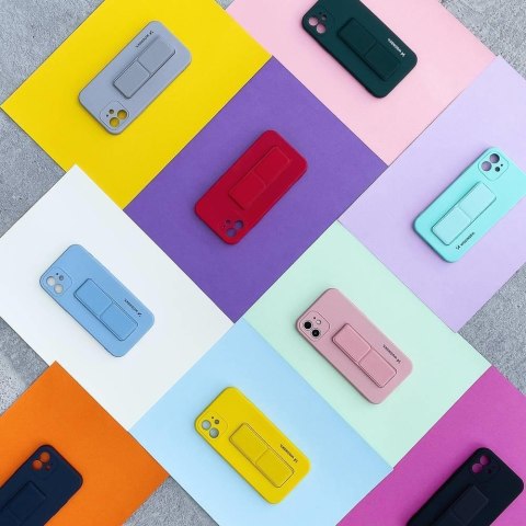 Silikonowe etui z podstawką iPhone 12 Pro Max Kickstand Case szare Silikonowe etui z podstawką iPhone 12 Pro Max Kickstand Case szare