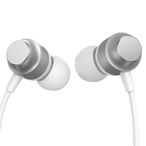 Zestaw słuchawkowy słuchawki douszne USB-C JR-EC06 srebrne Zestaw słuchawkowy słuchawki douszne USB-C JR-EC06 srebrne
