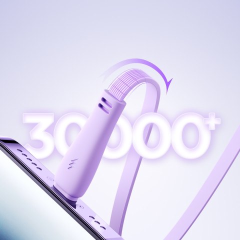 3w1 Kabel zwijany Colorful Series USB-A do USB-C / iPhone Lightning / microUSB 1m fioletowy 3w1 Kabel zwijany Colorful Series USB-A do USB-C / iPhone Lightning / microUSB 1m fioletowy