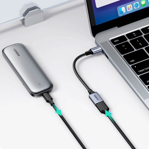 Adapter przejściówka kabla USB-C na USB-A 5Gb/s 15cm czarny Adapter przejściówka kabla USB-C na USB-A 5Gb/s 15cm czarny