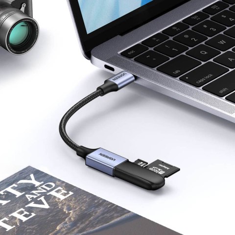 Adapter przejściówka kabla USB-C na USB-A 5Gb/s 15cm czarny Adapter przejściówka kabla USB-C na USB-A 5Gb/s 15cm czarny