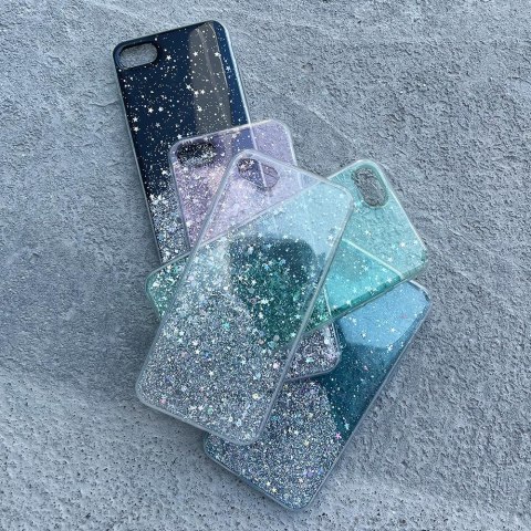 Błyszczące etui pokrowiec z brokatem Samsung Galaxy A72 4G Star Glitter czarny Błyszczące etui pokrowiec z brokatem Samsung Galaxy A72 4G Star Glitter czarny