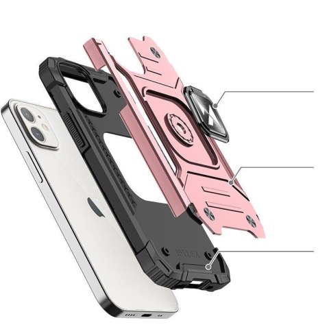Etui iPhone 14 Plus pancerny pokrowiec uchwyt magnetyczny ring złote Etui iPhone 14 Plus pancerny pokrowiec uchwyt magnetyczny ring złote