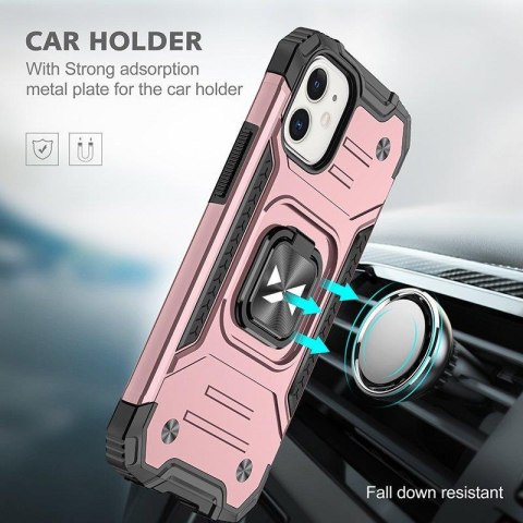 Etui iPhone 14 Plus pancerny pokrowiec uchwyt magnetyczny ring złote Etui iPhone 14 Plus pancerny pokrowiec uchwyt magnetyczny ring złote