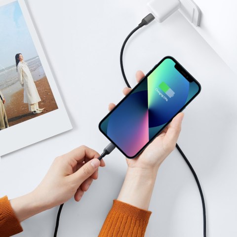 Kabel do szybkiego ładowania iPhone USB-C - Lightning PD 20W 1m czarny Kabel do szybkiego ładowania iPhone USB-C - Lightning PD 20W 1m czarny