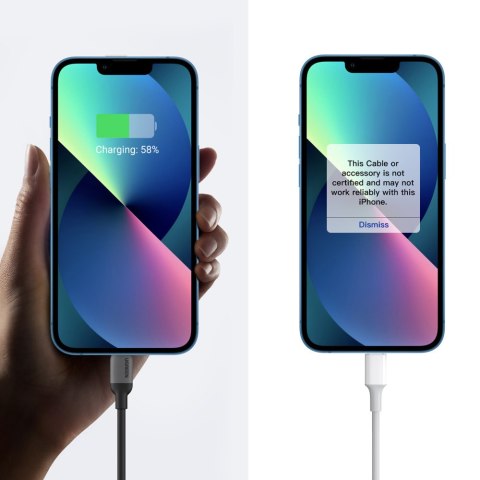 Kabel do szybkiego ładowania iPhone USB-C - Lightning PD 20W 1m czarny Kabel do szybkiego ładowania iPhone USB-C - Lightning PD 20W 1m czarny