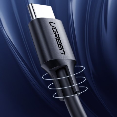 Kabel przewód USB-C do ładowania i transferu danych 3A 3m czarny Kabel przewód USB-C do ładowania i transferu danych 3A 3m czarny