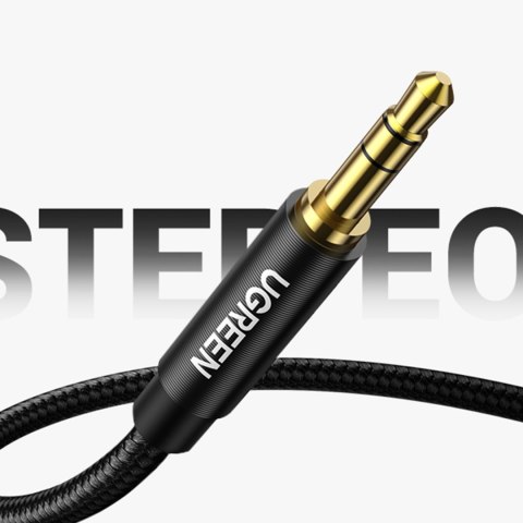 Kabel przewód audio AUX wtyczka prosta minijack 3.5 mm 1m czarny Kabel przewód audio AUX wtyczka prosta minijack 3.5 mm 1m czarny