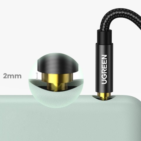 Kabel przewód audio AUX wtyczka prosta minijack 3.5 mm 1m czarny Kabel przewód audio AUX wtyczka prosta minijack 3.5 mm 1m czarny