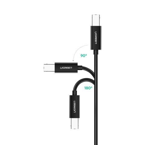 Kabel przewód do drukarki skaneru faxu USB-C - USB-B 1m czarny Kabel przewód do drukarki skaneru faxu USB-C - USB-B 1m czarny