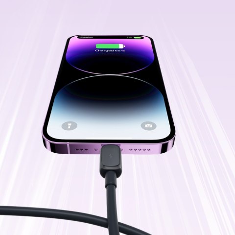 Kabel przewód do iPhone Lightning - USB 2.4A 1.2m czarny Kabel przewód do iPhone Lightning - USB 2.4A 1.2m czarny