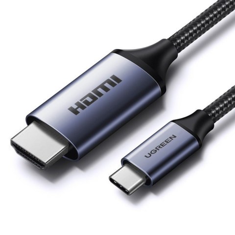 Kabel przewód przejściówka USB-C - HDMI 2.1 8K 60Hz 1.5m szary Kabel przewód przejściówka USB-C - HDMI 2.1 8K 60Hz 1.5m szary