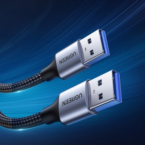 Kabel przewód w oplocie TPE USB 3.0 5Gb/s 1m szary Kabel przewód w oplocie TPE USB 3.0 5Gb/s 1m szary