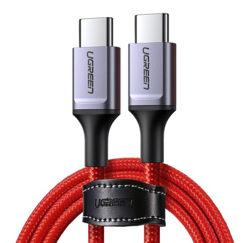 Kabel przewód w oplocie USB-C - USB-C 2.0 3A czerwony Kabel przewód w oplocie USB-C - USB-C 2.0 3A czerwony