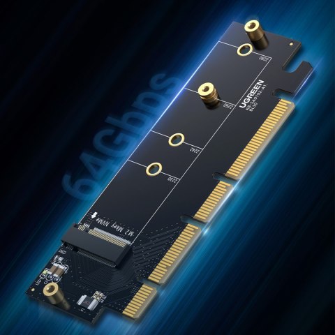 Karta rozszerzeń adapter PCIe 4.0 x16 do M.2 NVMe M-Key czarna Karta rozszerzeń adapter PCIe 4.0 x16 do M.2 NVMe M-Key czarna