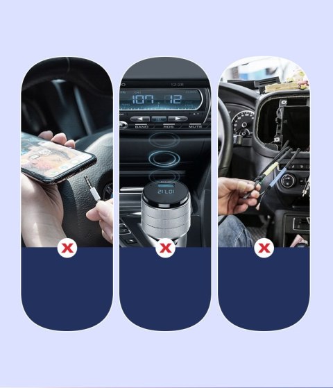 Odbiornik dźwięku adapter audio Bluetooth 5.3 kabel USB AUX jack czarny Odbiornik dźwięku adapter audio Bluetooth 5.3 kabel USB AUX jack czarny