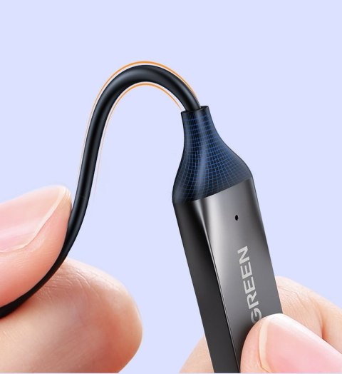 Odbiornik dźwięku adapter audio Bluetooth 5.3 kabel USB AUX jack czarny Odbiornik dźwięku adapter audio Bluetooth 5.3 kabel USB AUX jack czarny