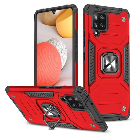 Pancerne etui pokrowiec + magnetyczny uchwyt Samsung Galaxy A42 5G Ring Armor czerwony Pancerne etui pokrowiec + magnetyczny uchwyt Samsung Galaxy A42 5G Ring Armor czerwony
