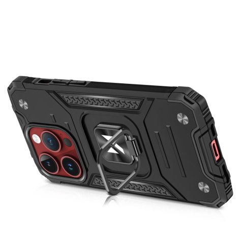 Pancerne etui z uchwytem na palec do iPhone 15 Pro Max Ring Armor różowe złoto Pancerne etui z uchwytem na palec do iPhone 15 Pro Max Ring Armor różowe złoto