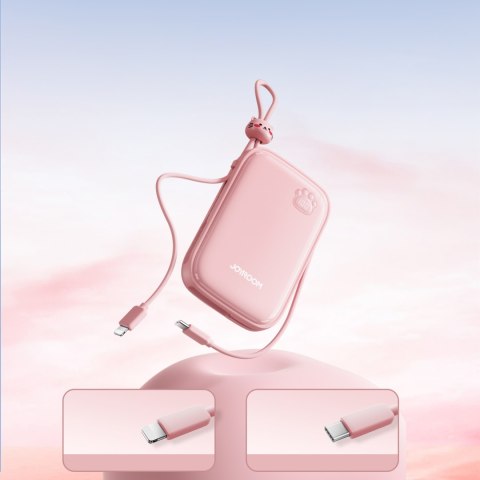 Powerbank Cutie Series 22.5W 20000mAh ze stojakiem USB-A USB-C iPhone różowy Powerbank Cutie Series 22.5W 20000mAh ze stojakiem USB-A USB-C iPhone różowy
