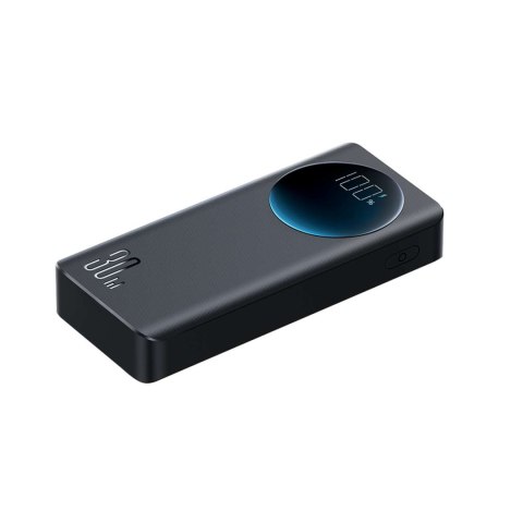 Powerbank z latarką 30W 30000mAh + kabel USB-A - USB-C 25cm czarny Powerbank z latarką 30W 30000mAh + kabel USB-A - USB-C 25cm czarny