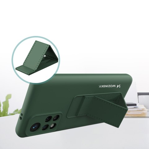 Silikonowe etui z podstawką etui Xiaomi Poco M4 Pro 5G Kickstand Case różowe Silikonowe etui z podstawką etui Xiaomi Poco M4 Pro 5G Kickstand Case różowe