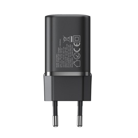 Szybka ładowarka sieciowa 30W USB-A i USB-C PD QC AFC FCP czarna Szybka ładowarka sieciowa 30W USB-A i USB-C PD QC AFC FCP czarna