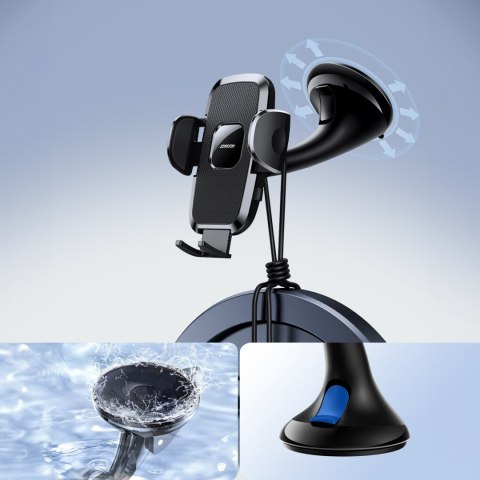 Uchwyt mechaniczny samochodowy uniwersalny do telefonu na kokpit szybę czarny Uchwyt mechaniczny samochodowy uniwersalny do telefonu na kokpit szybę czarny