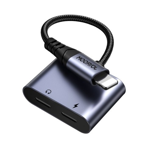 2w1 Adapter przejściówka do iPhone ładowarka + słuchawki Lightning / 2x Lightning czarny 2w1 Adapter przejściówka do iPhone ładowarka + słuchawki Lightning / 2x Lightning czarny