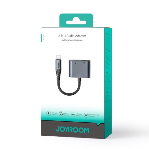 2w1 Adapter przejściówka do iPhone ładowarka + słuchawki Lightning / 2x Lightning czarny 2w1 Adapter przejściówka do iPhone ładowarka + słuchawki Lightning / 2x Lightning czarny