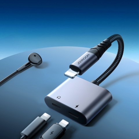 2w1 Adapter przejściówka do iPhone ładowarka + słuchawki Lightning / 2x Lightning czarny 2w1 Adapter przejściówka do iPhone ładowarka + słuchawki Lightning / 2x Lightning czarny