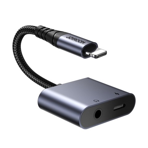 2w1 Adapter przejściówka do iPhone ładowarka + słuchawki Lightning / mini jack 3.5mm czarny 2w1 Adapter przejściówka do iPhone ładowarka + słuchawki Lightning / mini jack 3.5mm czarny