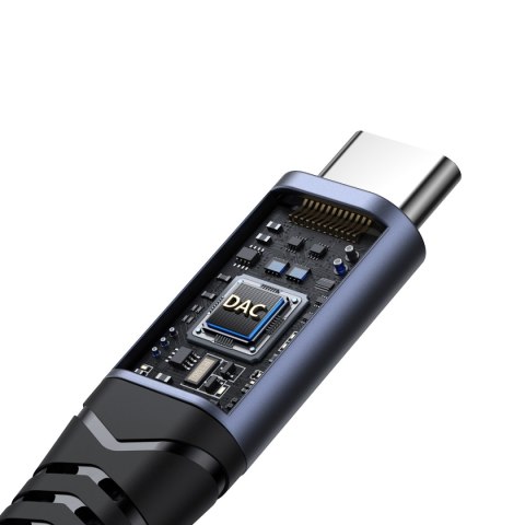 2w1 Adapter przejściówka ładowarka + słuchawki USB-C do USB-C / mini jack 3.5mm czarny 2w1 Adapter przejściówka ładowarka + słuchawki USB-C do USB-C / mini jack 3.5mm czarny