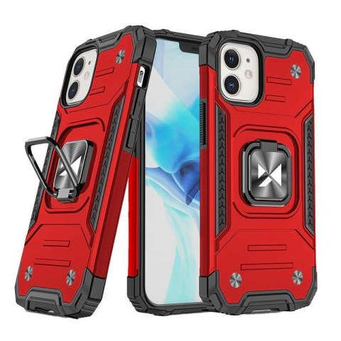 Etui pancerny pokrowiec do iPhone 14 Plus uchwyt magnetyczny Ring Armor czerwony Etui pancerny pokrowiec do iPhone 14 Plus uchwyt magnetyczny Ring Armor czerwony