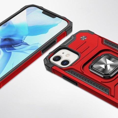 Etui pancerny pokrowiec do iPhone 14 Plus uchwyt magnetyczny Ring Armor czerwony Etui pancerny pokrowiec do iPhone 14 Plus uchwyt magnetyczny Ring Armor czerwony