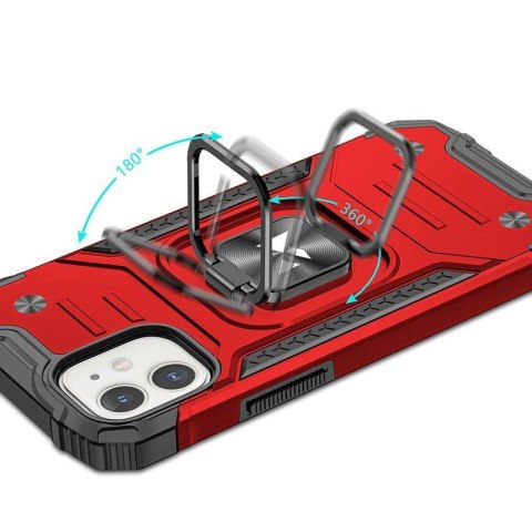 Etui pancerny pokrowiec do iPhone 14 Plus uchwyt magnetyczny Ring Armor czerwony Etui pancerny pokrowiec do iPhone 14 Plus uchwyt magnetyczny Ring Armor czerwony