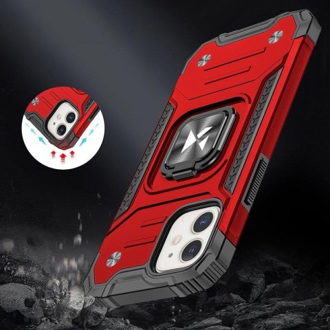 Etui pancerny pokrowiec do iPhone 14 Plus uchwyt magnetyczny Ring Armor czerwony Etui pancerny pokrowiec do iPhone 14 Plus uchwyt magnetyczny Ring Armor czerwony